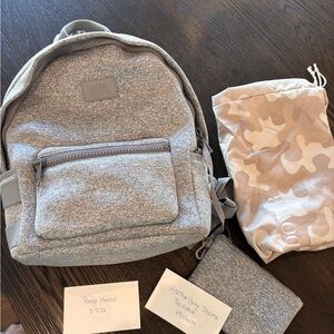 Dagne Dover Dakota Heather Grey Backpack with Pouch - SMALL